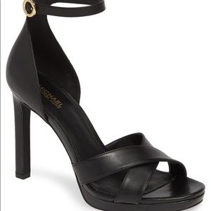 BRAND NEW MICHAEL KORS ALEXIA BLACK SANDAL